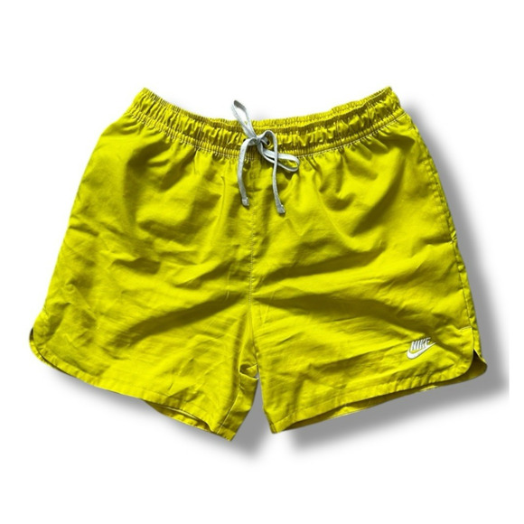 Nike Lined Athletic Elastic Drawstring Shorts 6" Inseam Highlighter Yellow Large - Picture 2 of 6